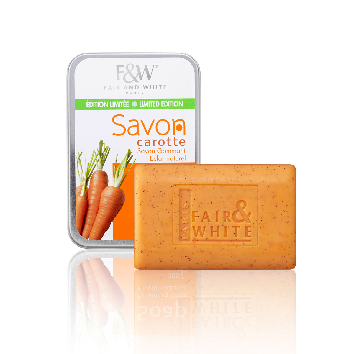 Savon éclaircissant VIPADA à La Carotte - Anti-taches, Boutons Et Cicatrices Pour Tous Types De Peau - 100g